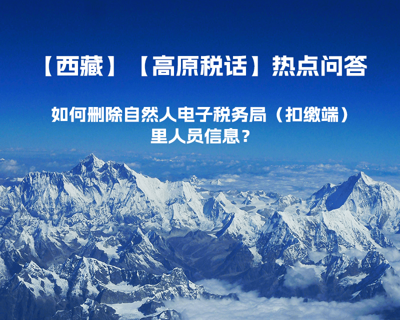 如何刪除西藏自然人電子稅務(wù)局（扣繳端）里人員信息？