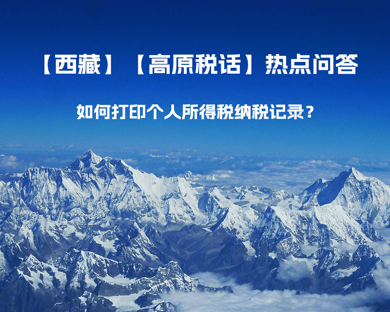如何打印個(gè)人所得稅納稅記錄？