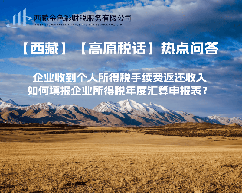 企業(yè)收到個人所得稅手續(xù)費返還收入，如何填報企業(yè)所得稅年度匯算申報表？
